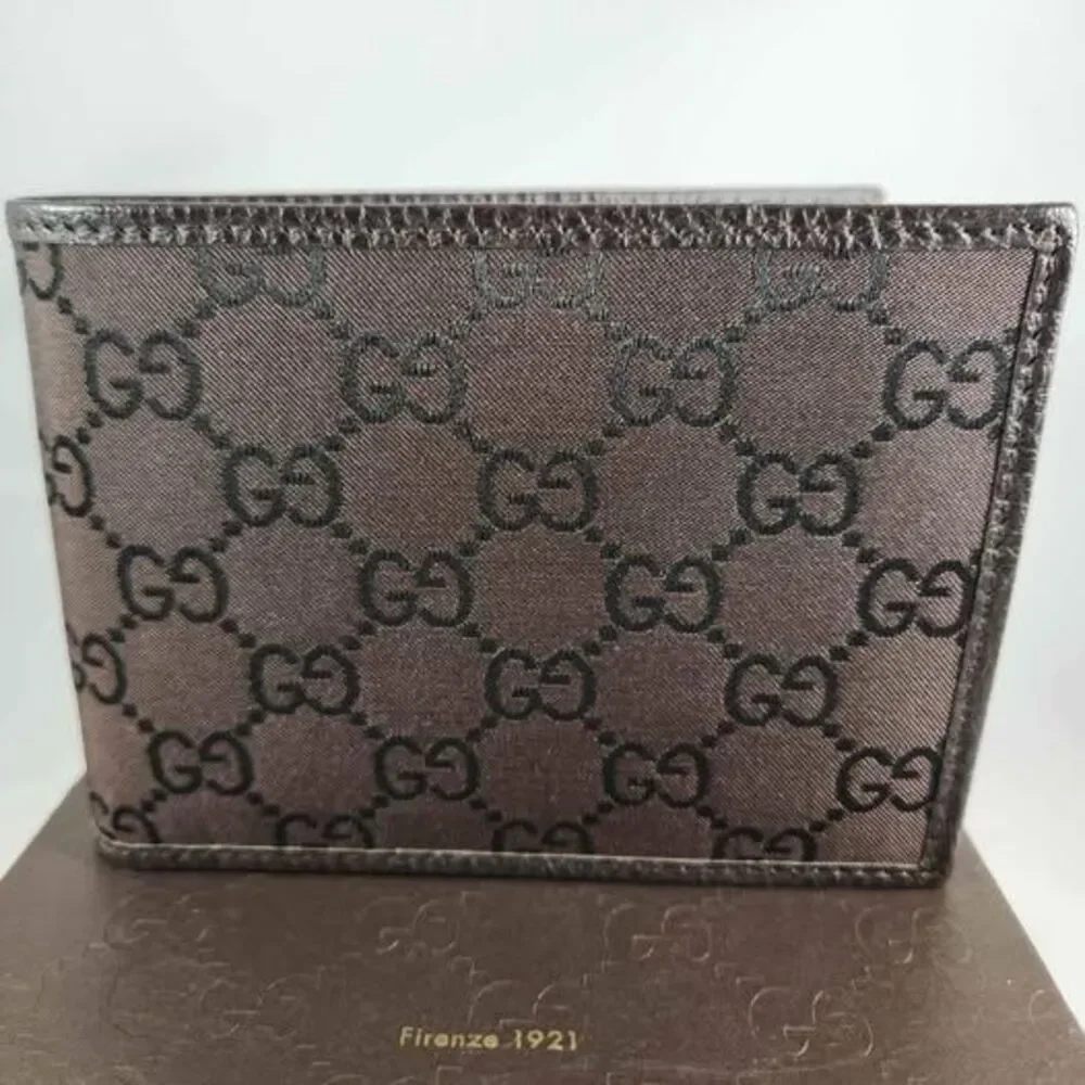 Gucci Bifold Wallet Dark Brown Canvas Monogram